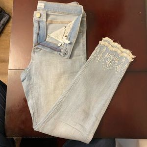 NWOT loft embroidered jeans